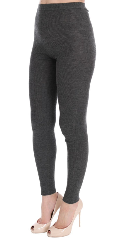  - Chic Gray High Waist Cashmere Tights Pants