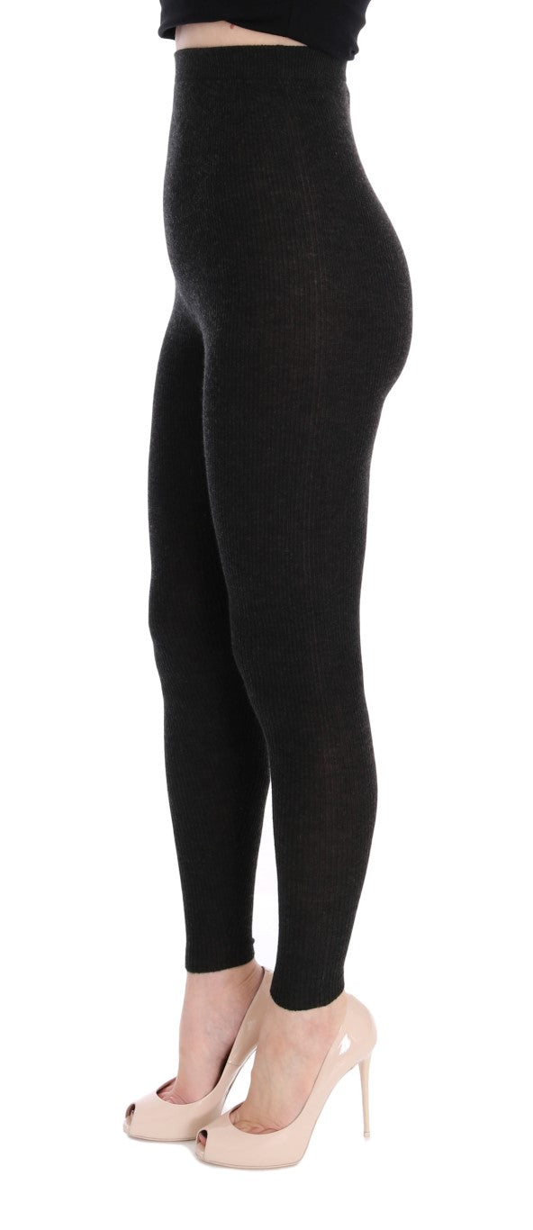  - Elegant High-Waist Cashmere Tights Pants