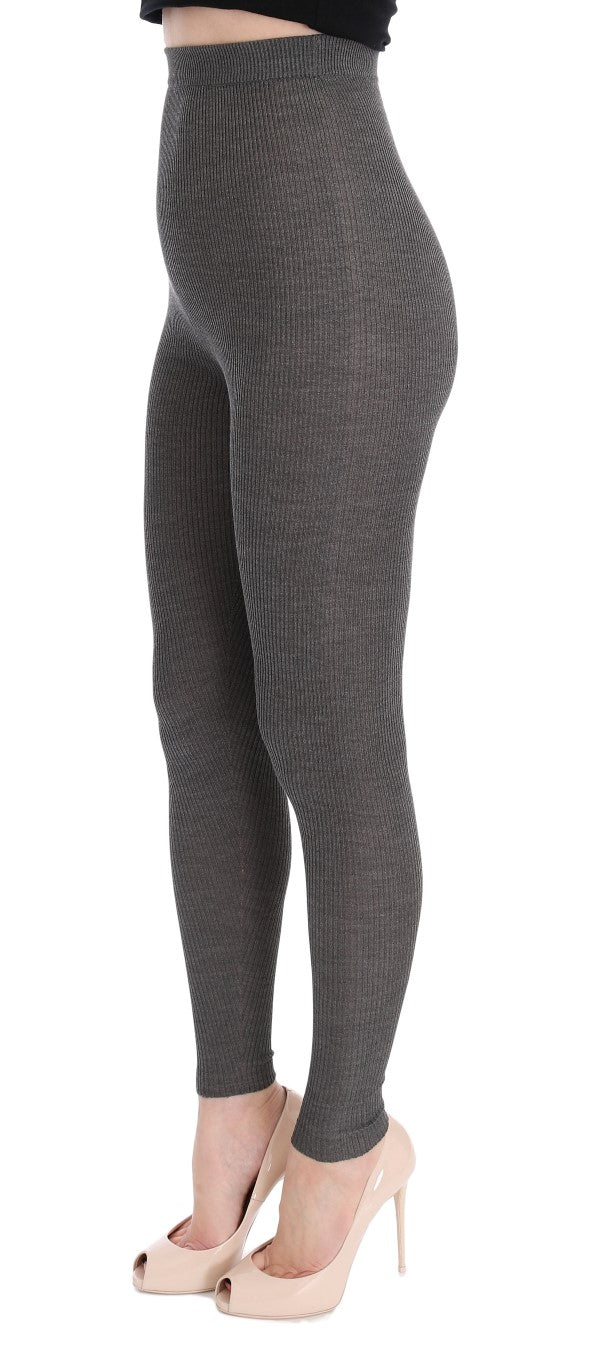  - Elegant High Waist Cashmere Tights Pants