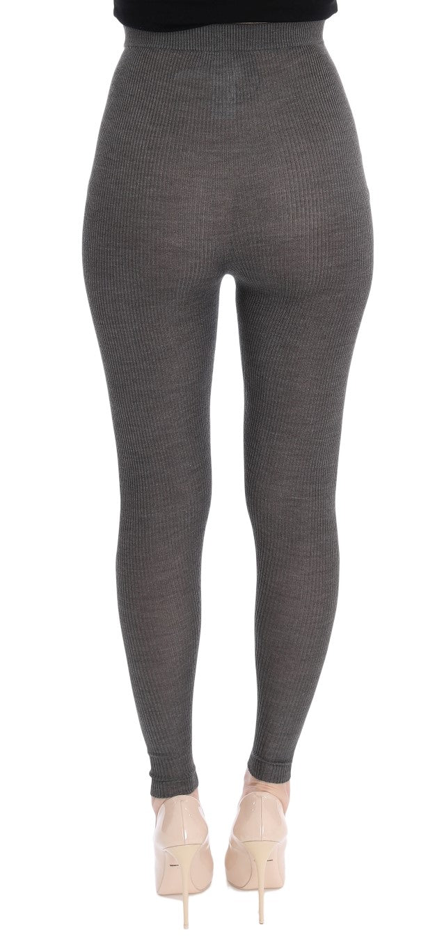  - Elegant High Waist Cashmere Tights Pants