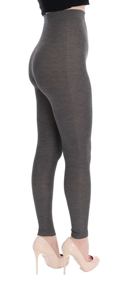  - Elegant High Waist Cashmere Tights Pants