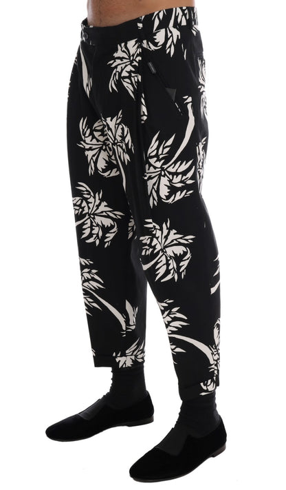  - Elegant Tree Print Ankle Trousers