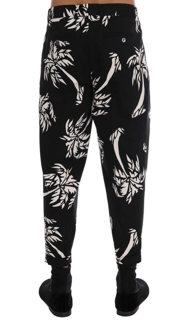  - Elegant Tree Print Ankle Trousers