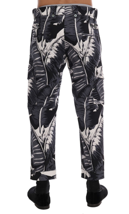  - Elegant Capri Casual Pants in Banana Leaf Print