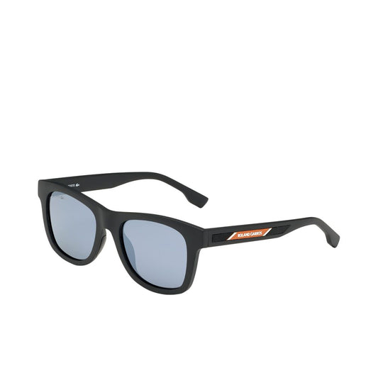 Lacoste Unisex Sunglasses – Black Injected Frame, Dark Lenses