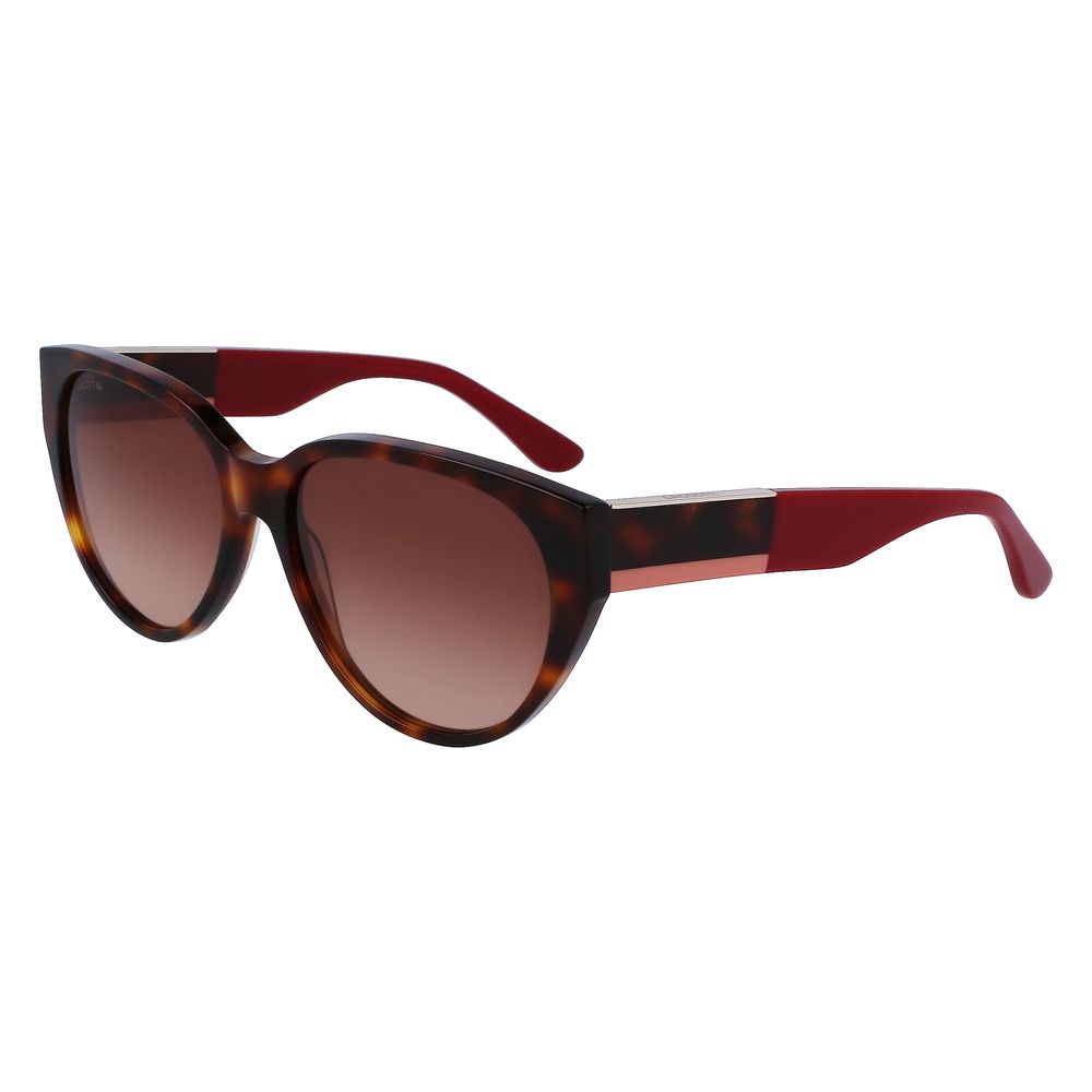 Lacoste Women’s Sunglasses – Brown Acetate Frame with Full UV Protection