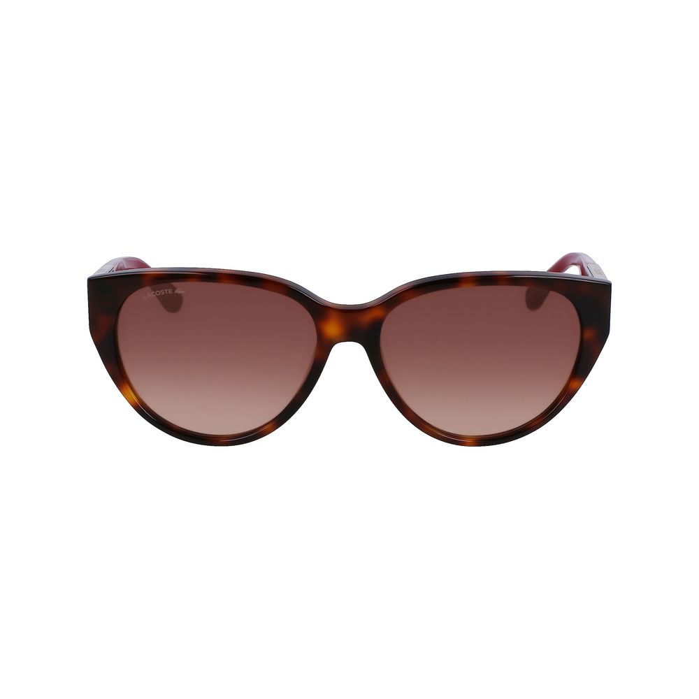 Lacoste Women’s Sunglasses – Brown Acetate Frame with Full UV Protection
