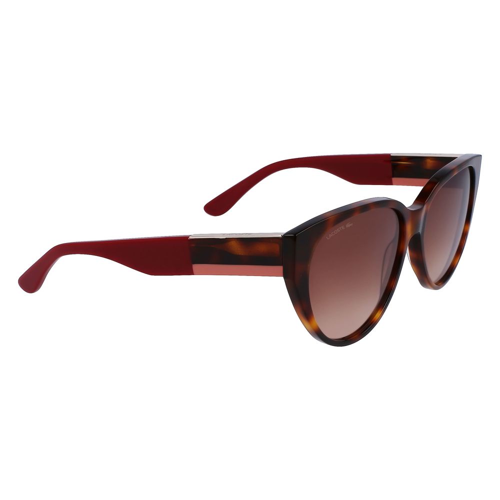 Lacoste Women’s Sunglasses – Brown Acetate Frame with Full UV Protection