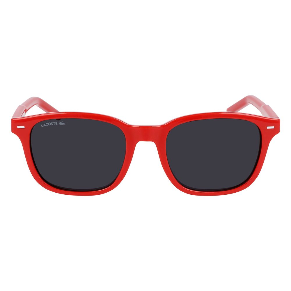Lacoste Men’s Sunglasses – Red Injected Frame, Grey Lenses