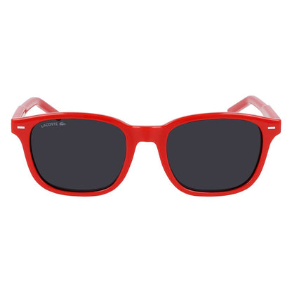 Lacoste Men’s Sunglasses – Red Injected Frame, Grey Lenses