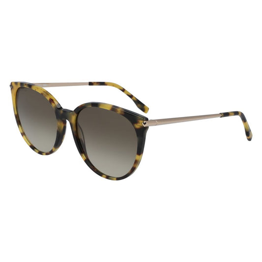 Lacoste Women’s Sunglasses – Brown Metal Frame, Gradient Lenses