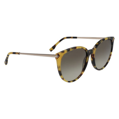Lacoste Women’s Sunglasses – Brown Metal Frame, Gradient Lenses