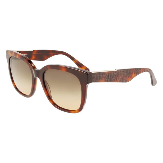 Lacoste Women’s Sunglasses – Brown Acetate Frame, Full UV Protection