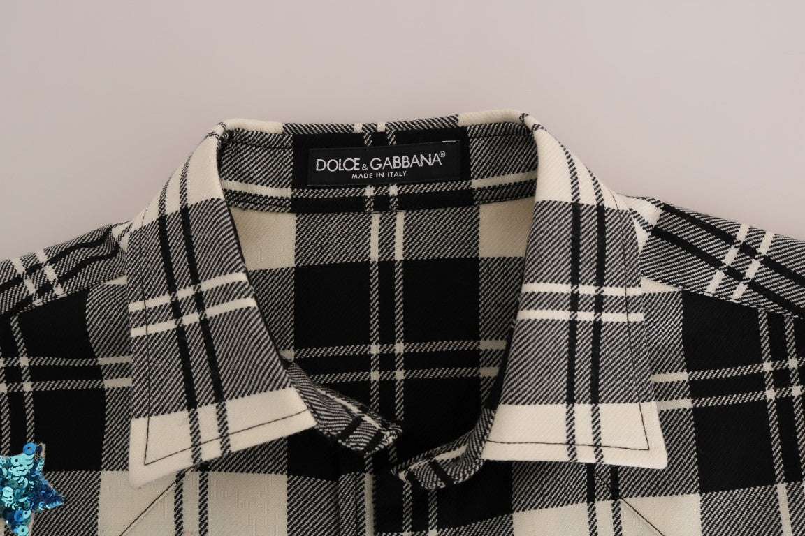  - Enchanted Sequin Checkered Wool Shirt