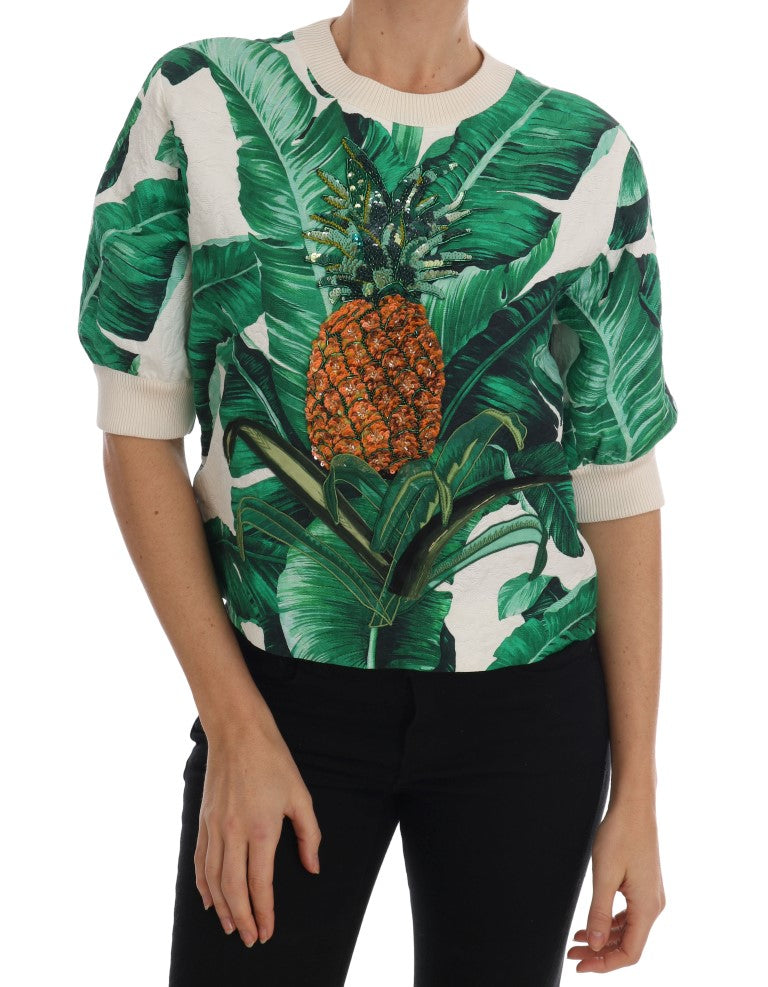  - Tropical Sequined Sweater - Lush Greenery Edition