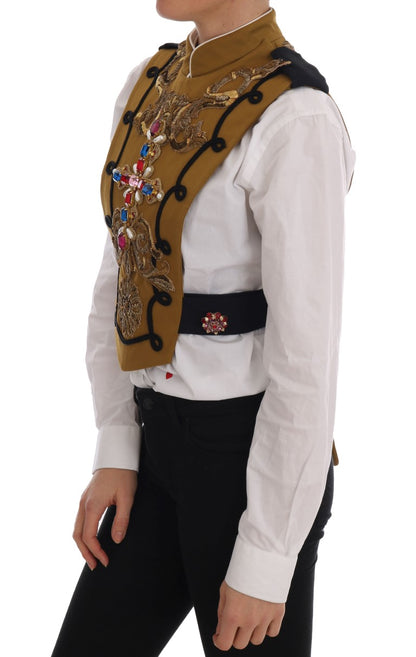  - Runway Embellished Crystal Cross Vest