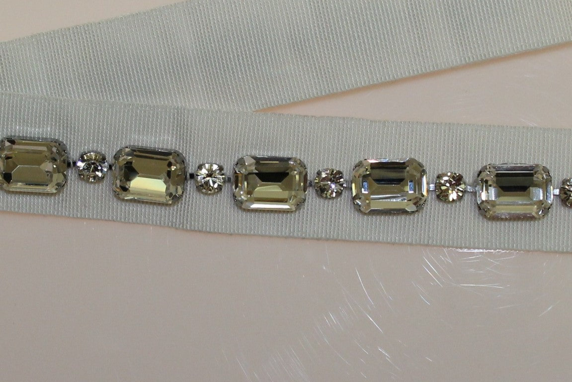  - Elegant Crystal-Embellished Waist Belt