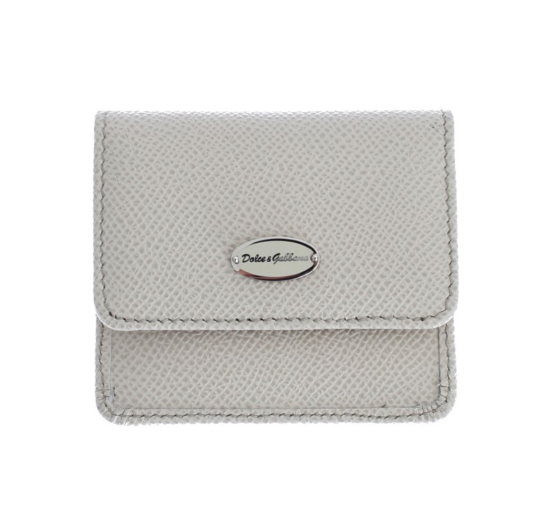 Sleek White Leather Wallet