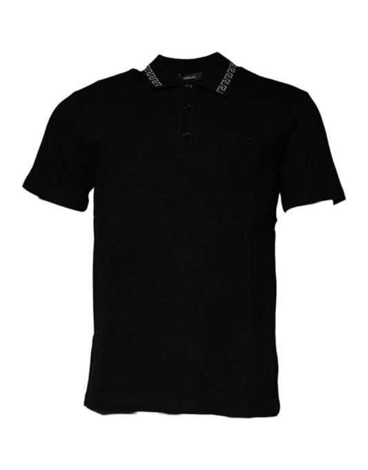 Versace - Men's Black Collared Polo Short Sleeves T-shirt