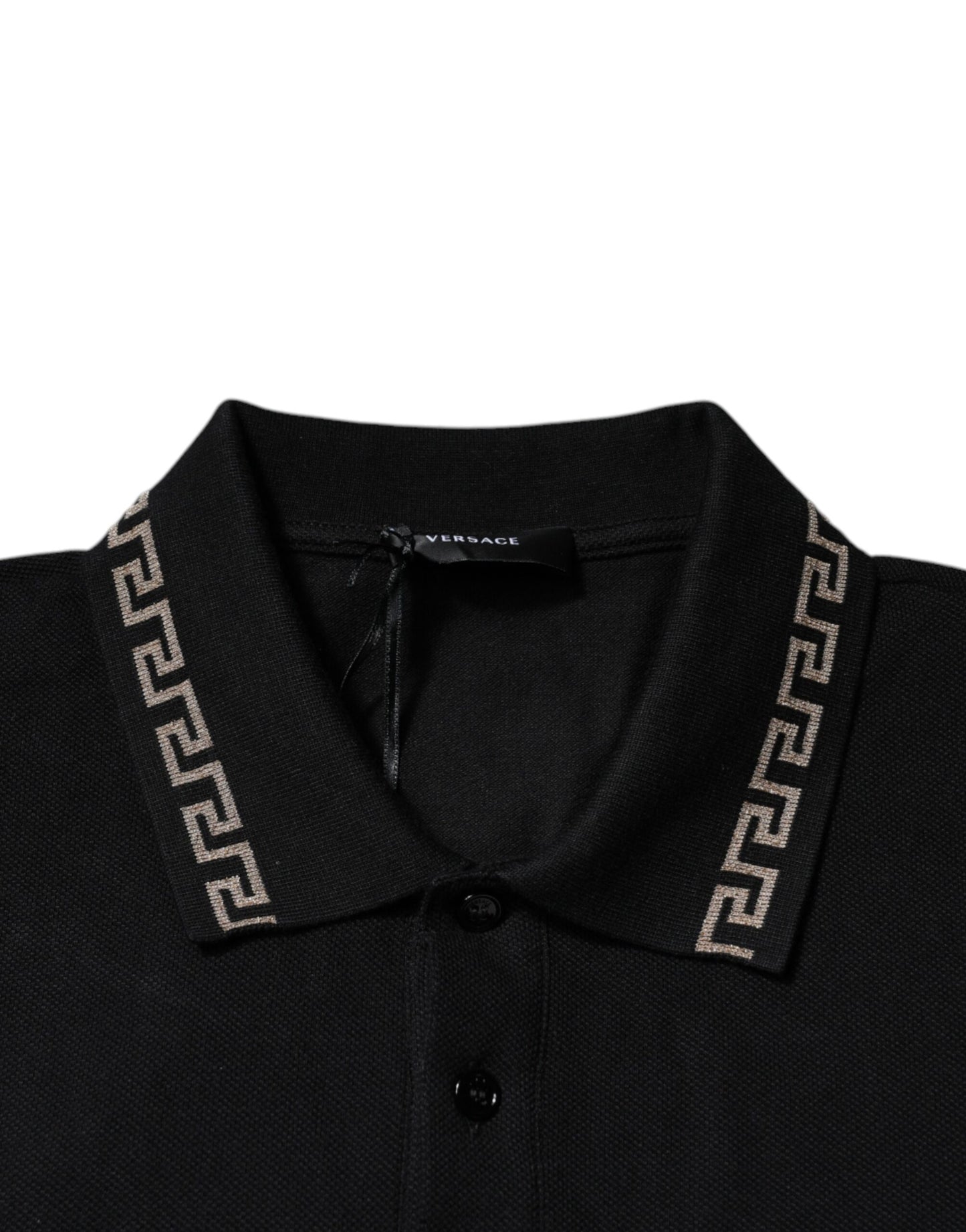 Versace - Men's Black Collared Polo Short Sleeves T-shirt