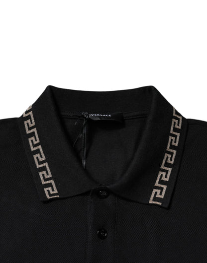 Versace - Men's Black Collared Polo Short Sleeves T-shirt