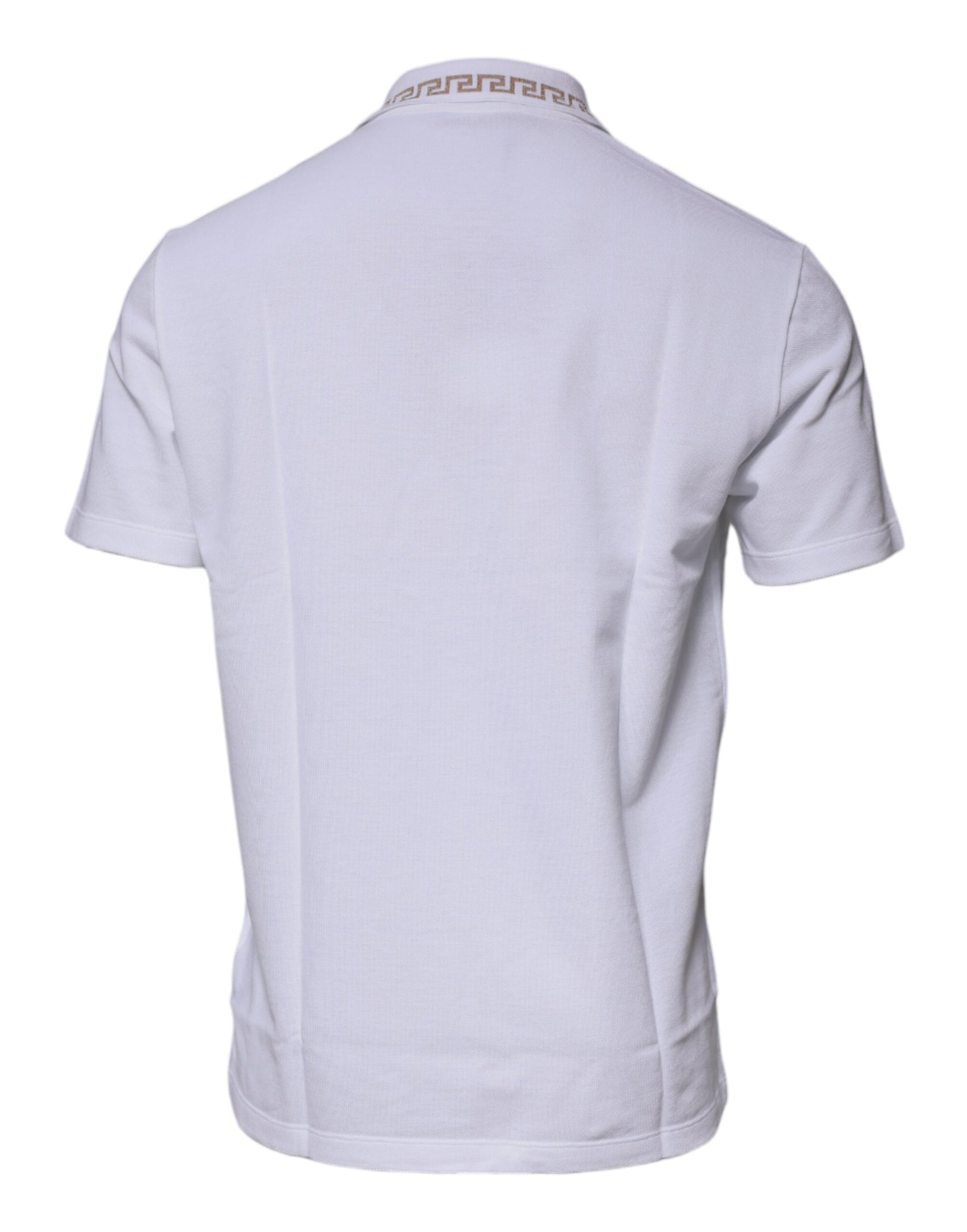 Versace Men's White Collared Polo T-Shirt
