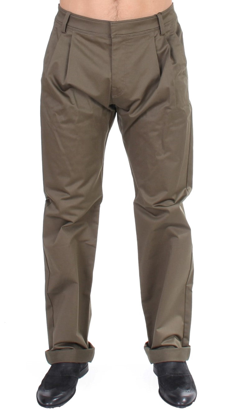  - Elegant Green Comfort Straight Fit Pants