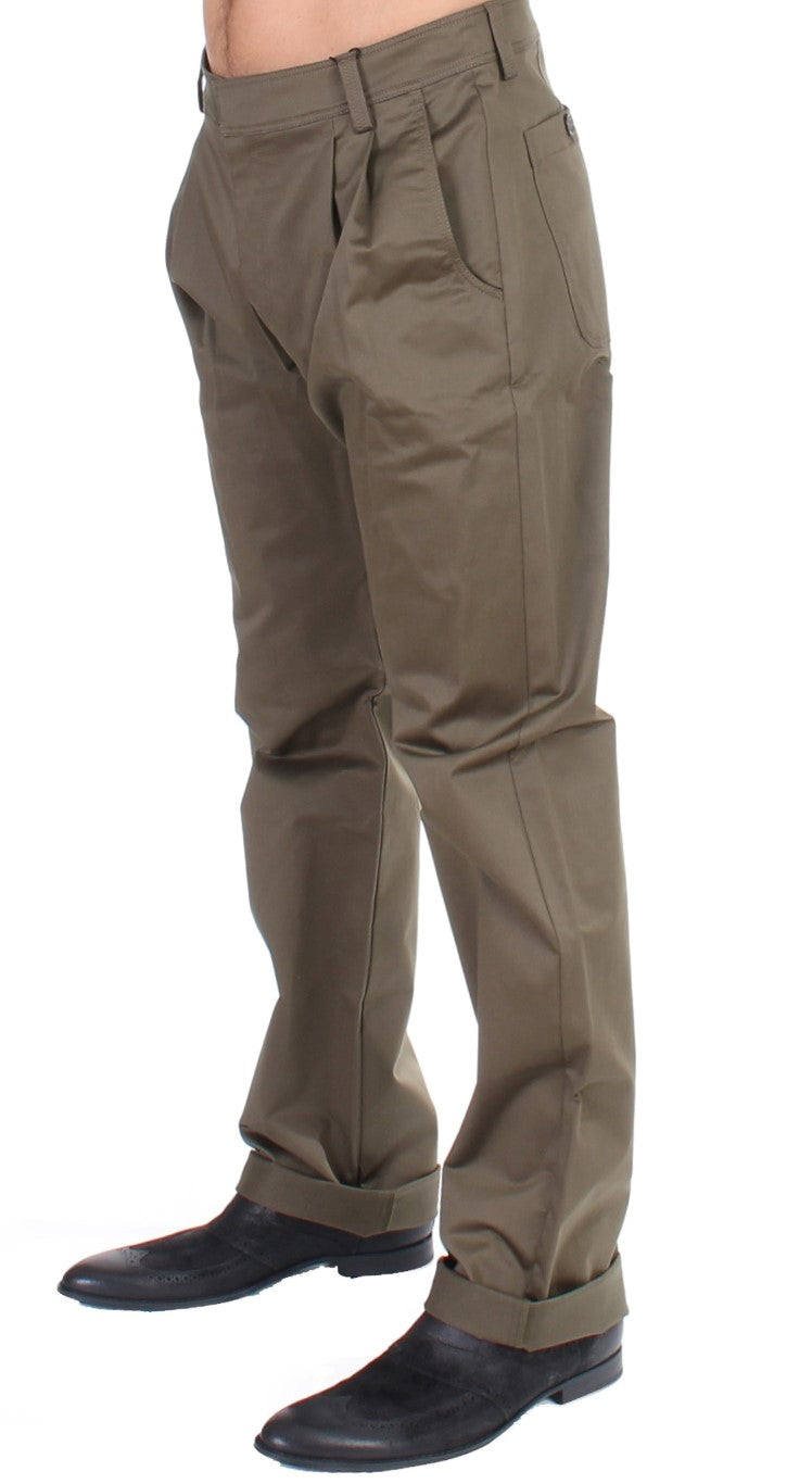  - Elegant Green Comfort Straight Fit Pants