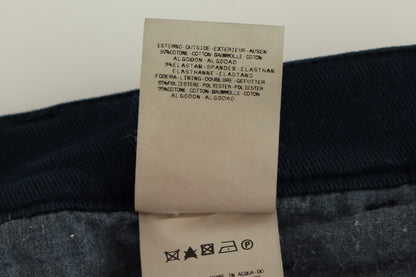  - Elegant Blue Cotton Stretch Chinos