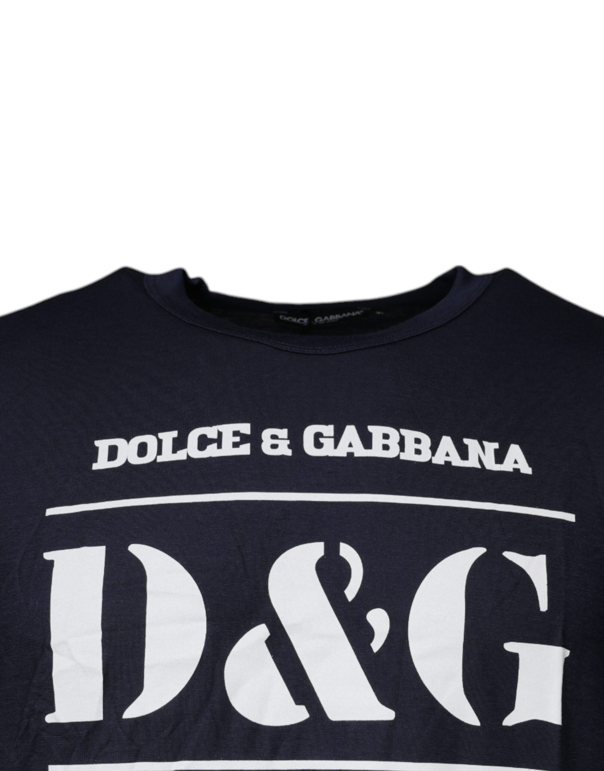 Dolce & Gabbana Blue D&G King Of Love Cotton Crew Neck T-shirt