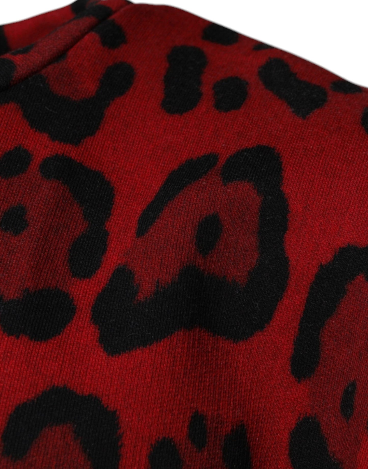  - Dolce & Gabbana Red Leopard Print Cotton Sleeveless T-shirt