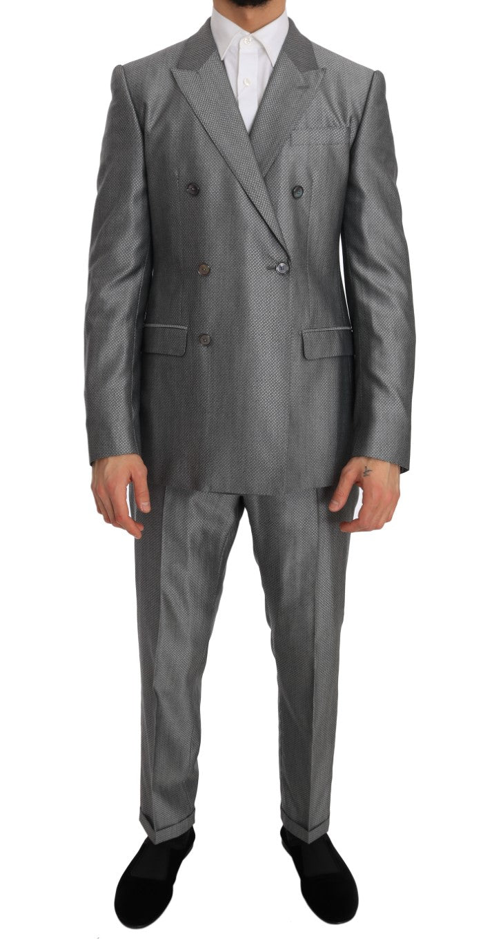  - Elegant Black Double-Breasted Suit