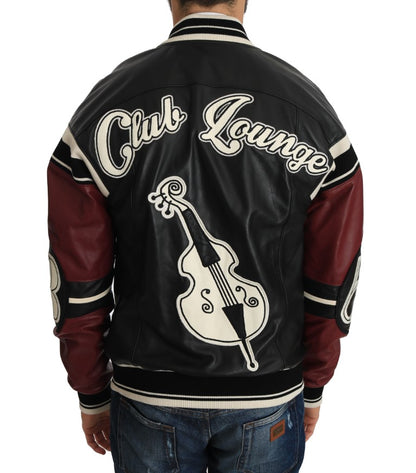  - Exquisite Sheepskin Leather Bomber Jacket