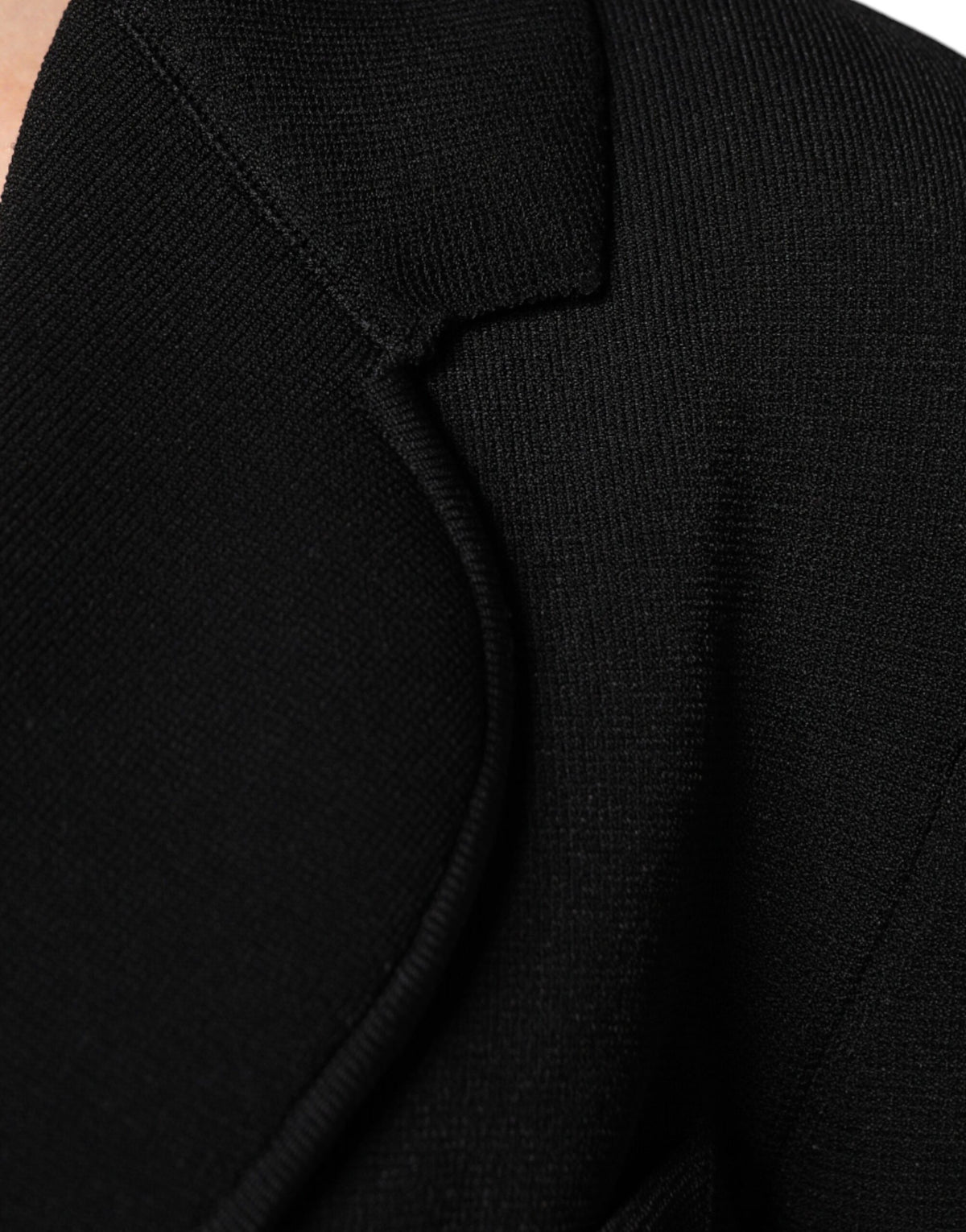 Dolce & Gabbana Black Viscose Single-Breasted Blazer Jacket