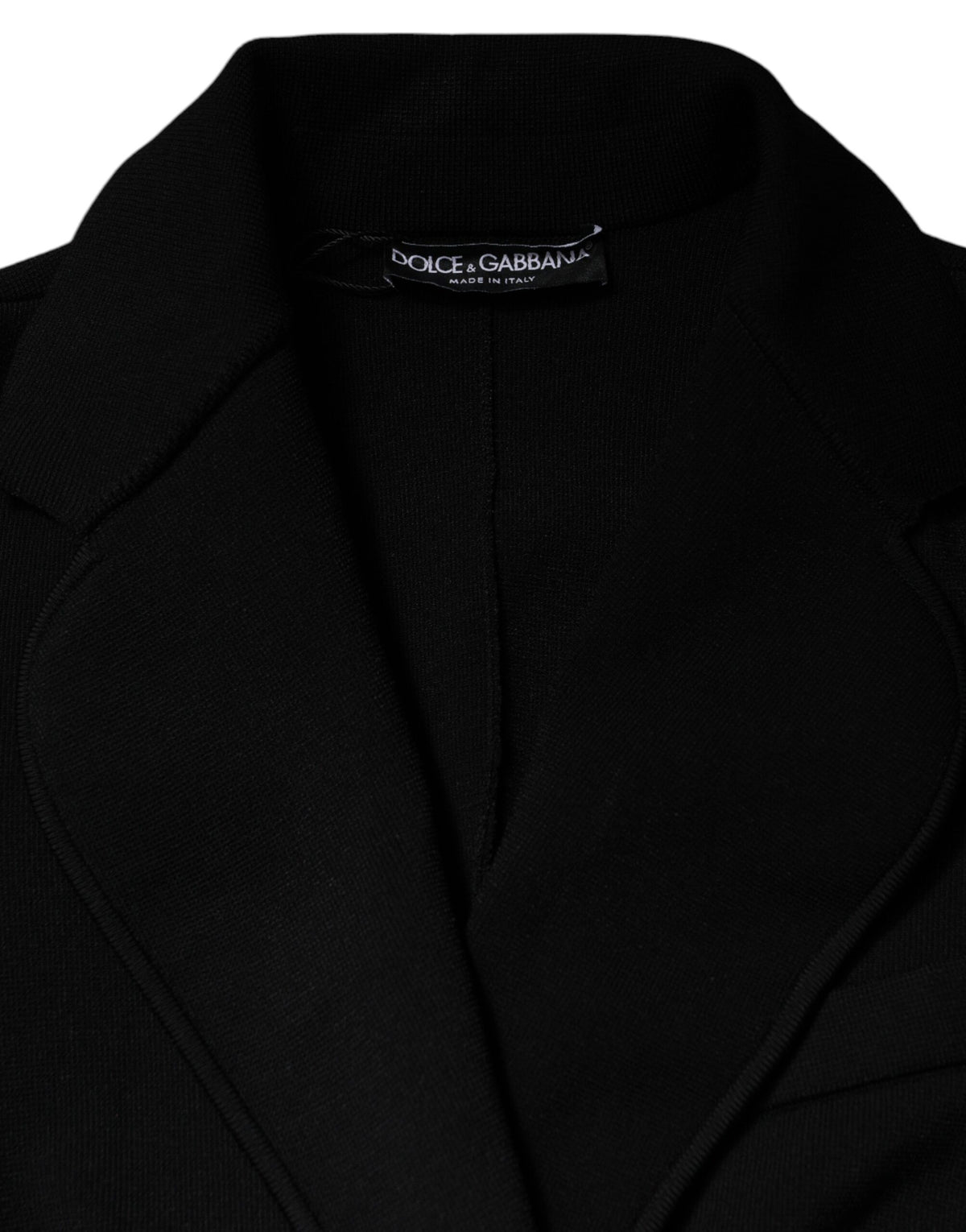 Dolce & Gabbana Black Viscose Single-Breasted Blazer Jacket