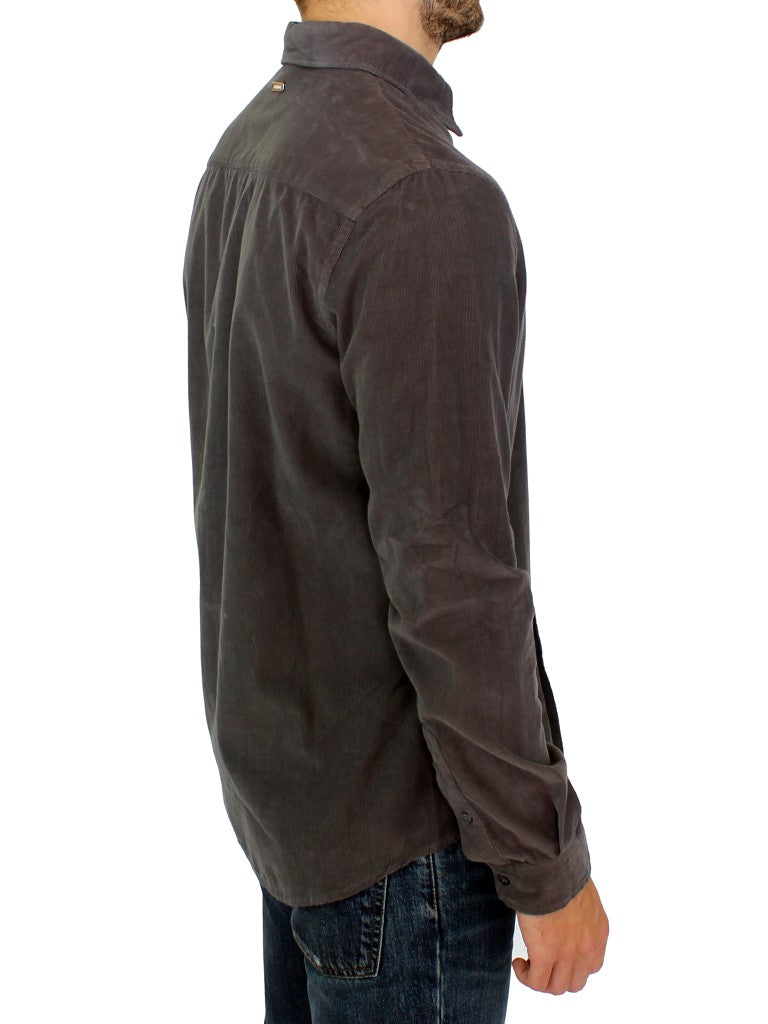  - Chic Green Cotton Casual Men's Shirt