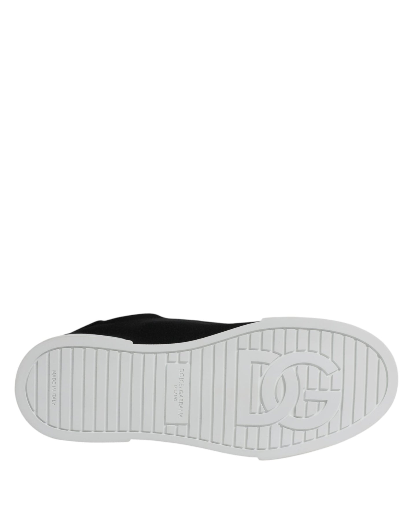 Dolce & Gabbana Black Portofino Low Top Sneakers – Lace-Up Shoes
