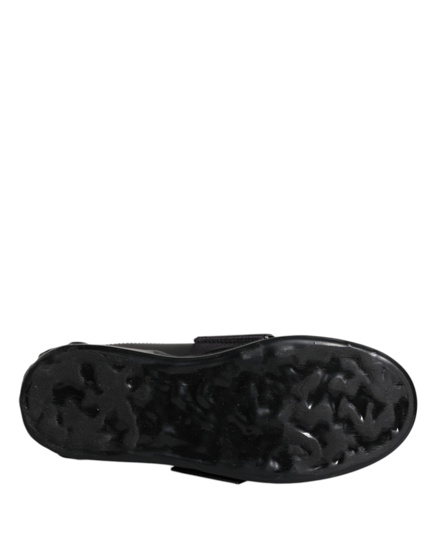 - Dolce & Gabbana Black D&G AMORE Low Top Sneakers – Leather Lace-Up Shoes
