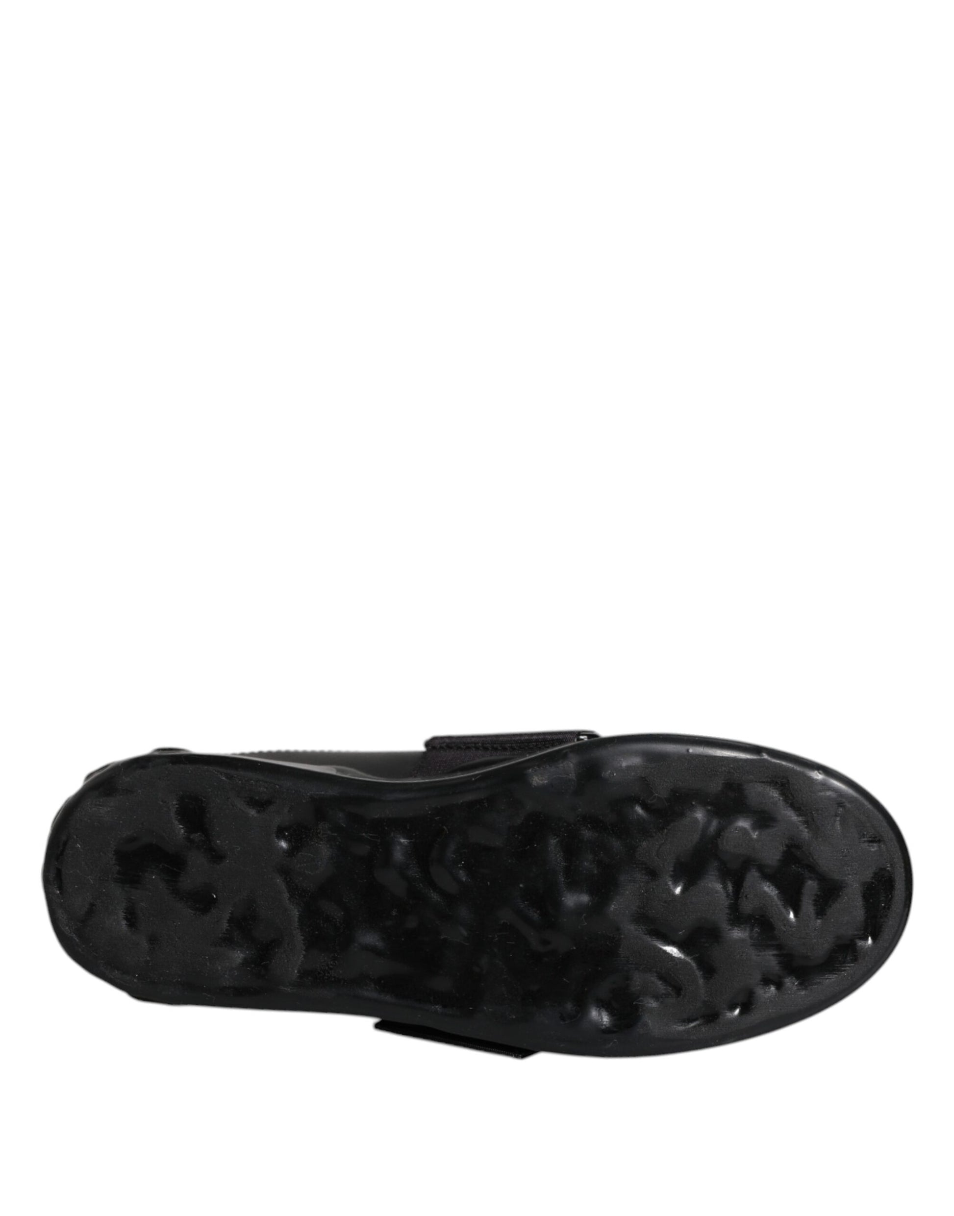 Dolce & Gabbana Black D&G AMORE Low Top Sneakers – Leather Lace-Up Shoes