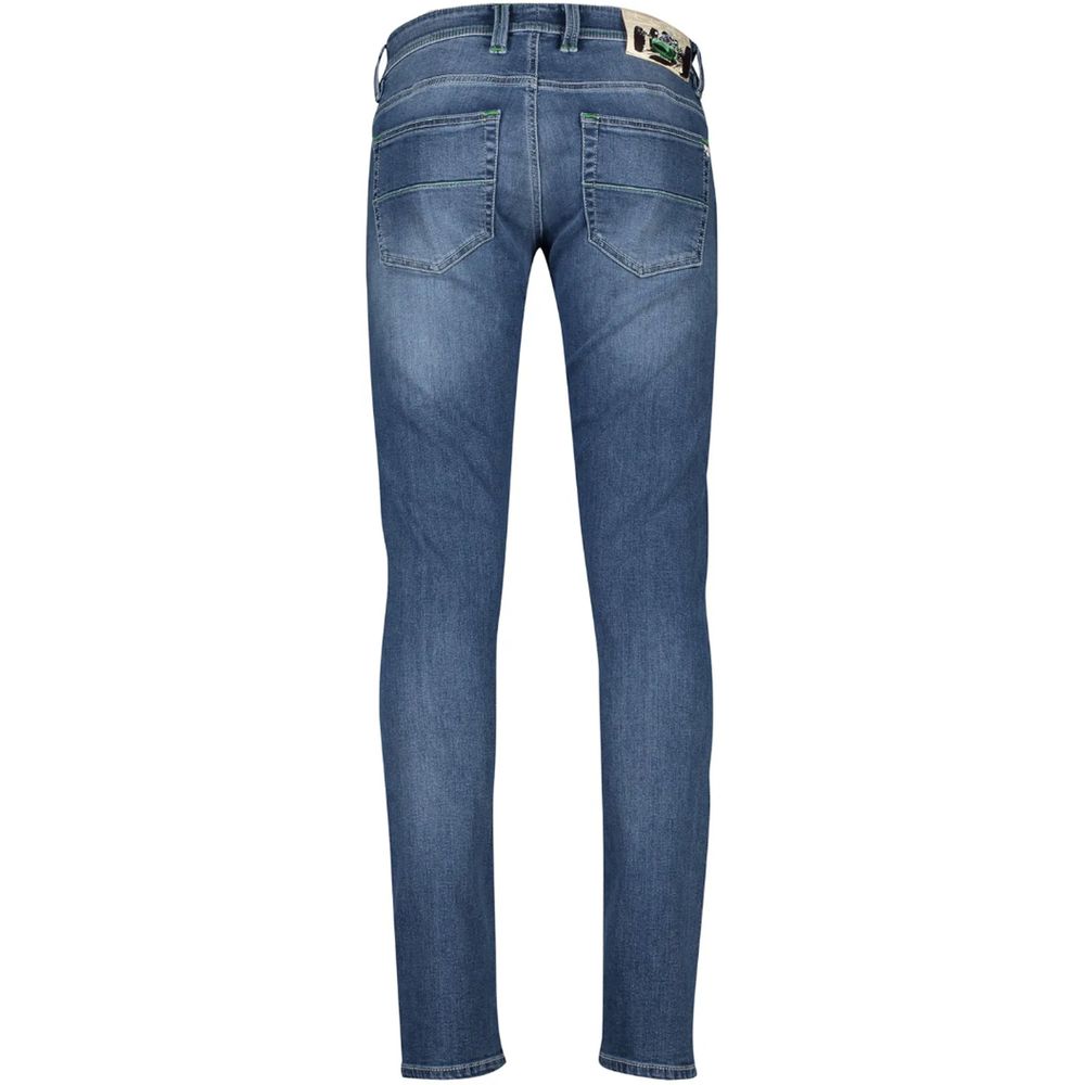 Tramarossa Blue Cotton Jeans - Leonardo Zip SS