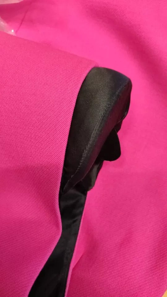 Dolce & Gabbana Pink Fuchsia Sleeveless Bodycon Mini Dress with Satin Trim – Made in Italy