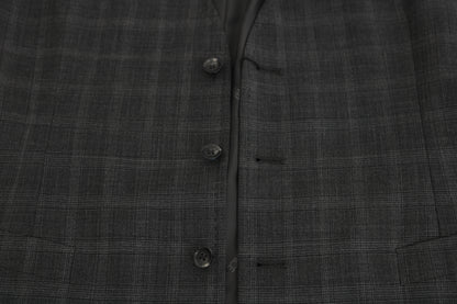  - Elegant Checkered Wool Vest for the Urbane Man