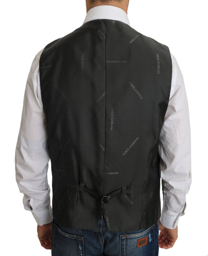  - Elegant Checkered Wool Vest for the Urbane Man