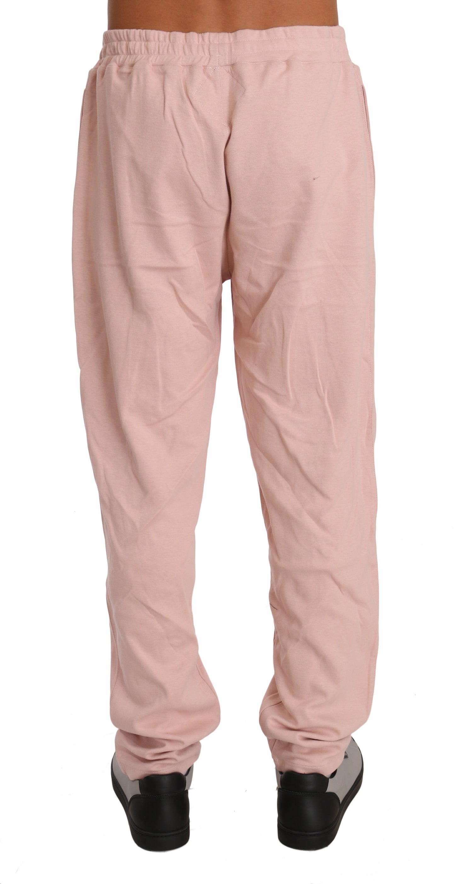  - Elegant Pink Cotton Sweatsuit Luxury Comfort