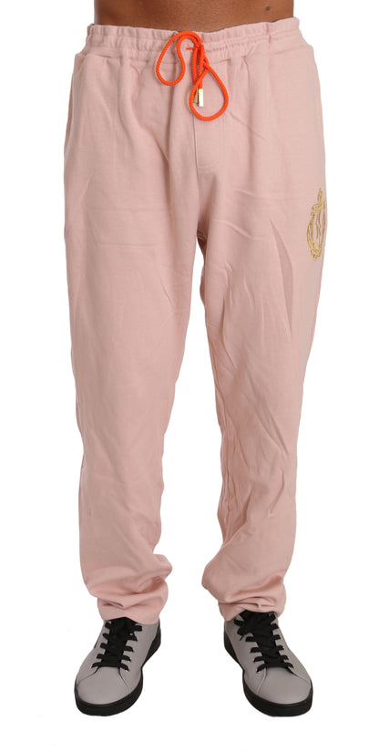  - Elegant Pink Cotton Sweatsuit Luxury Comfort