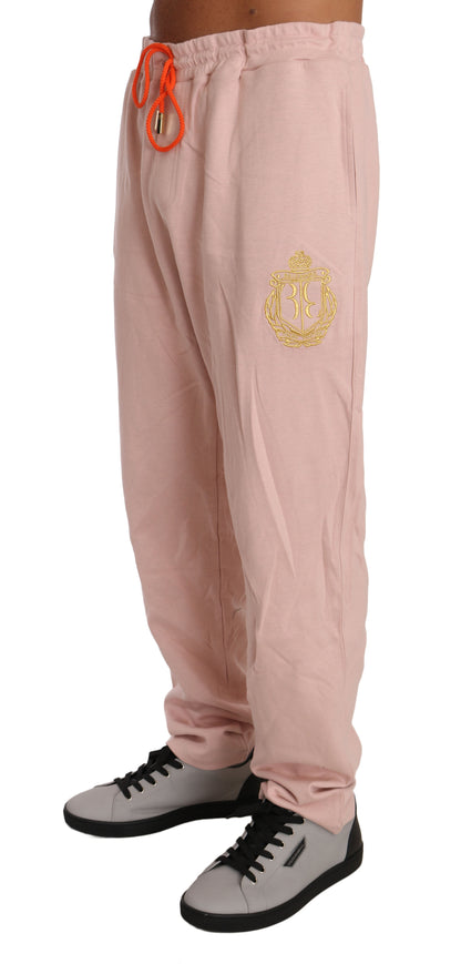  - Elegant Pink Cotton Sweatsuit Luxury Comfort