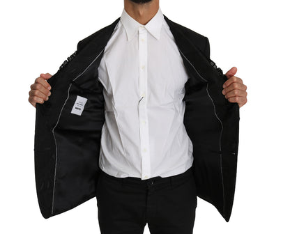  - Elegant Black Slim Fit Martini Blazer Jacket