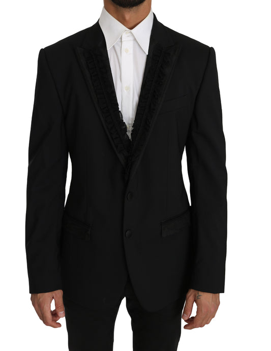  - Elegant Black Slim Fit Martini Blazer Jacket