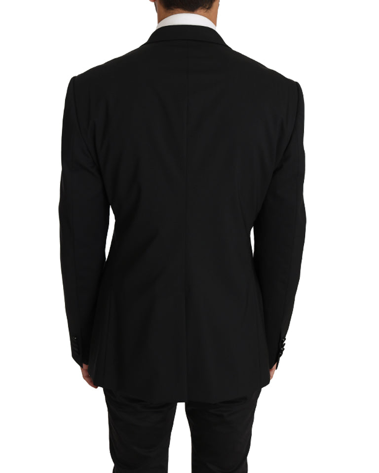  - Elegant Black Slim Fit Martini Blazer Jacket