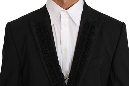  - Elegant Black Slim Fit Martini Blazer Jacket